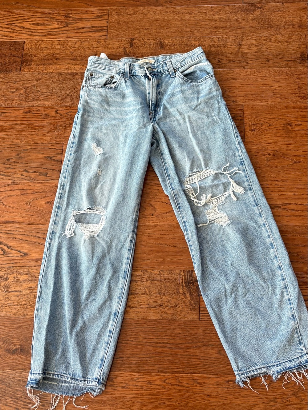 Levi’s Baggy Dad - Light Blue Distressed Women’s Jeans - Casual Wide Leg